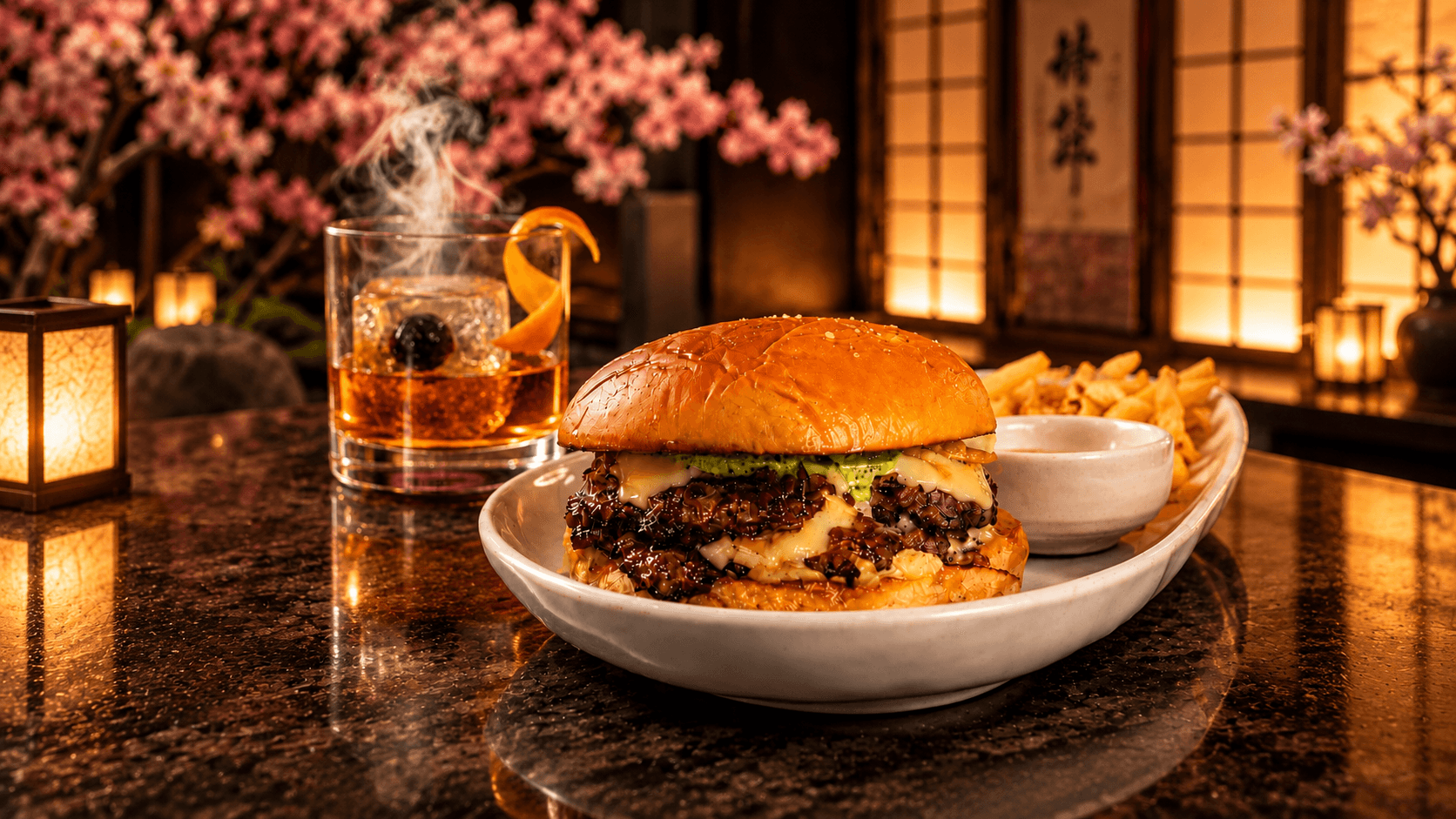 Smash burger, fries, sushi and favorites at Shiki